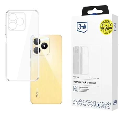 3mk Clear Case čirá / Ochranný kryt / Realme C53