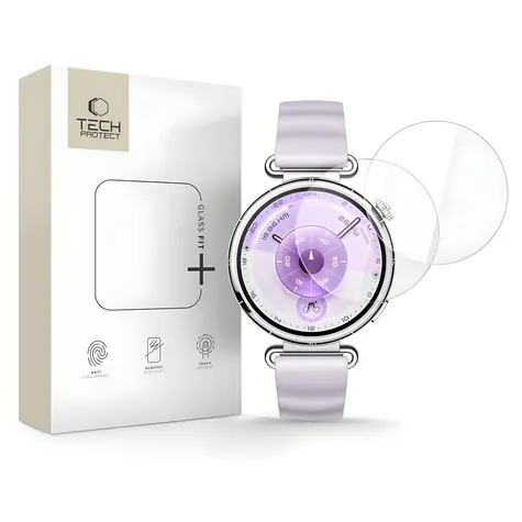 Tech-Protect Glass Fit+ transparentní / Ochranné sklo / Huawei Watch GT 6 41mm / 2 ks v balení