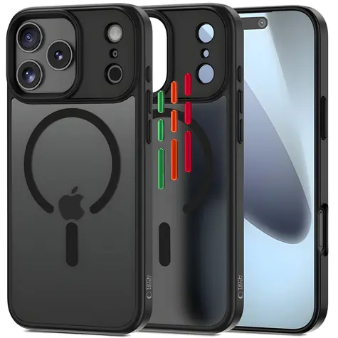 Tech-Protect MagMat XT matná černá / Kryt pro Apple iPhone 17 Pro Max / MagSafe / 4v1 sada