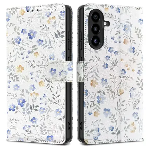 Tech-Protect Wallet Case Daisies with Leaves / Peněženkové pouzdro / Samsung Galaxy A26 5G/A17 4G/5G