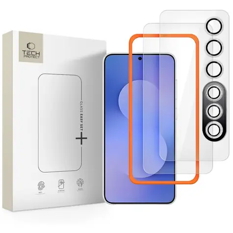 Tech-Protect Easy Set+ transparentní / Ochranné sklo / Samsung Galaxy S25 FE / 3 ks