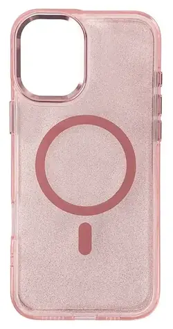 Hurtel Glitter pouzdro s MagSafe iPhone 16e/17e růžová / Pouzdro / MagSafe