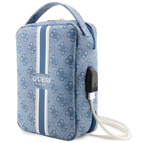 Guess PU 4G Printed Stripes modrá / Cestovní organizér / Koženka