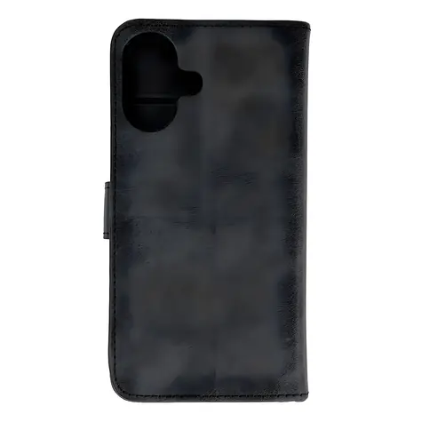 Hurtel Leather Book kryt černá / Knížkové pouzdro / kůže / pro Apple iPhone 16