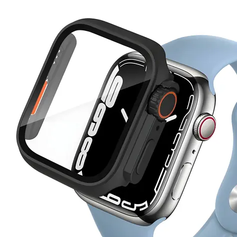 Tech-Protect Defense360 černo-oranžová / Ochranný kryt pro Apple Watch 4/5/6/SE 44 mm