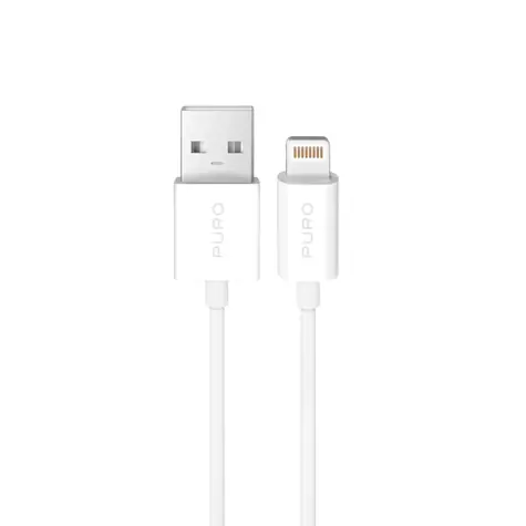 Puro TPE Kabel USB-A - Lightning bílá / Datový kabel / 2 m / 12 W