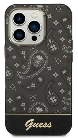 Guess Bandana Paisley černá / Pouzdro / Apple iPhone 14 Pro