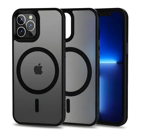 Tech-Protect MagMat matná černá / Kryt pro Apple iPhone 12 a 12 Pro / MagSafe