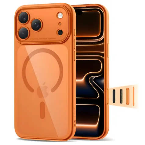 Tech-Protect Magpeak MagSafe transparentní oranžová / Kryt / Apple iPhone 17 Pro Max / MagSafe
