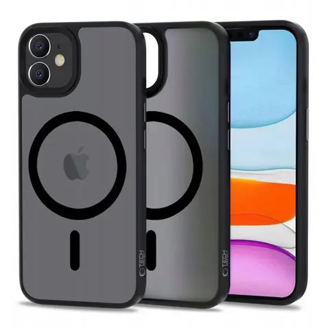 Tech-Protect MagMat matná černá / Kryt / Apple iPhone 11 / MagSafe