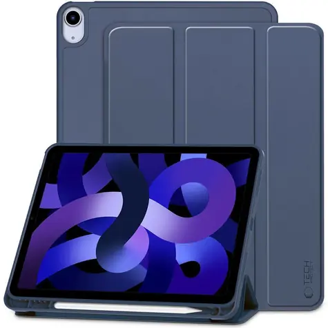 Tech-Protect SmartCase Pen tmavě modrá / Pouzdro se schránkou na stylus / iPad Air 10,9