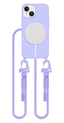 Tech-Protect MagNecklace levandulová / Kryt / Apple iPhone 13 mini / MagSafe / se šňůrkou na krk