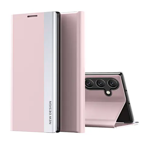 Hurtel Sleep Case Pro Samsung Galaxy S25+ růžová / Flipové pouzdro / Stojánek