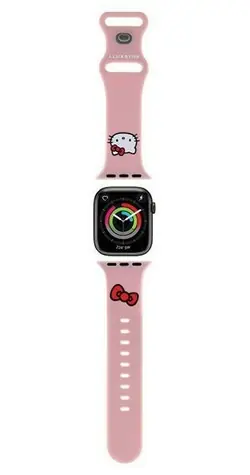 Hello Kitty Silikonový řemínek Kitty Head růžová / Řemínek / pro Apple Watch 42/44/45/49 mm