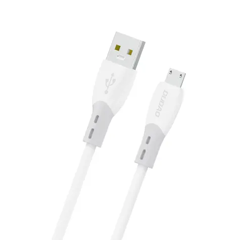 Dudao L25SM bílá / Datový kabel / USB-A / micro USB 3A / 1 m