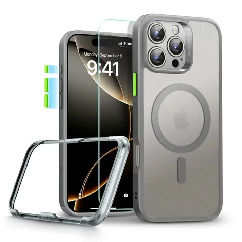 ESR Classic Pro Set HaloLock šedá / Pouzdro / Apple iPhone 16 Pro Max / MagSafe