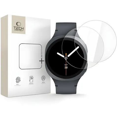 Tech-Protect Glass Fit+ pro Samsung Galaxy Watch 8 44 mm čirá / Ochranné sklo / Tvrzené sklo / 2 ks