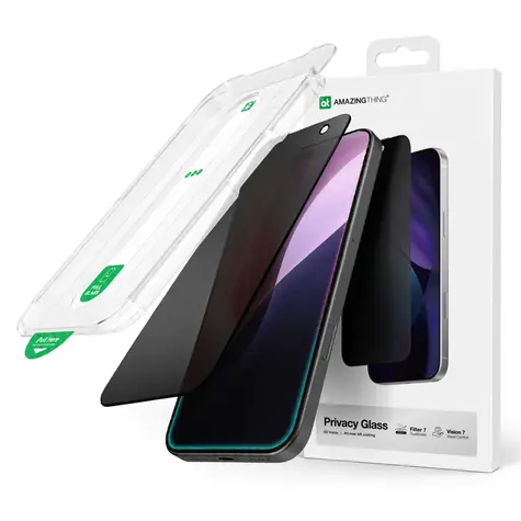 AmazingThing Titan Vision 7 / Ochranné sklo / Privacy filtr / Apple iPhone 17 Pro