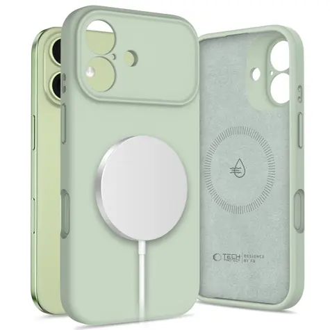 Tech-Protect Silicone MagSafe zelená / Kryt / Apple iPhone 17 / MagSafe / Silikon
