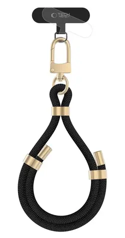 Tech-Protect C4S Rope černá / Popruh na zápěstí pro smartphone