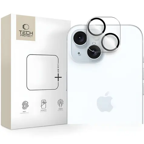 Tech-Protect Cam Fit+ čirá / Ochranný kryt fotoaparátu / Apple iPhone 14, 14 Plus, 15, 15 Plus