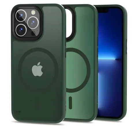 Tech-Protect MagMat matná zelená / Kryt / Apple iPhone 13 Pro / MagSafe