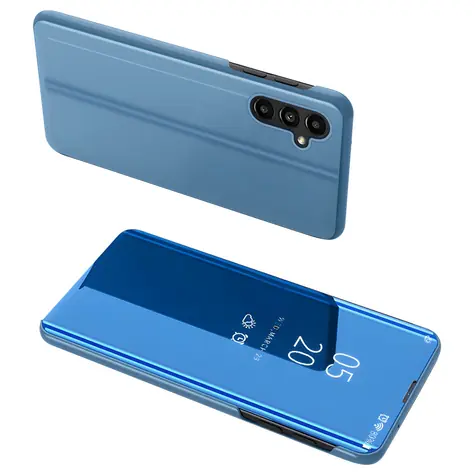 Hurtel Clear View Case modrá / Flipové pouzdro / Samsung Galaxy A14 / průhledné