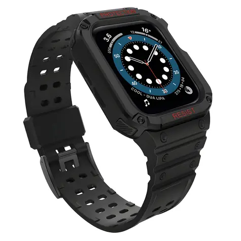 Hurtel Armored Case Strap černá / Kryt s řemínkem / Apple Watch 38/40/41 mm