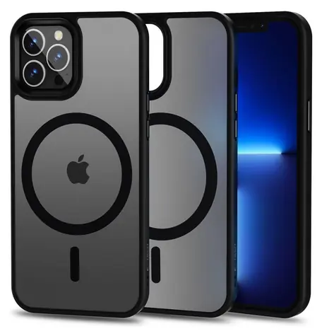 Tech-Protect MagMat matná černá / Kryt / Apple iPhone 12 Pro Max / MagSafe