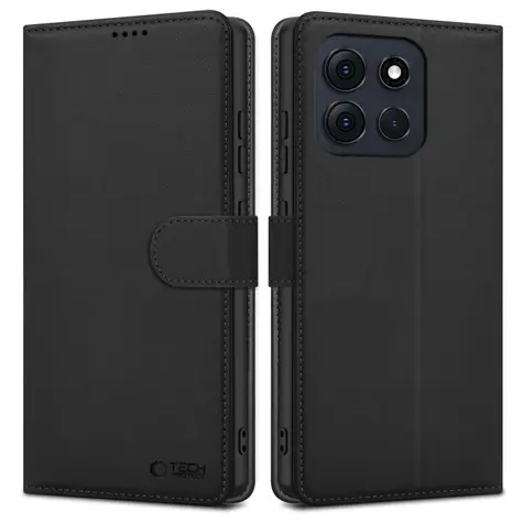 Tech-Protect Wallet Case černá / Pouzdro / Motorola Moto G86 5G / Peněženkové