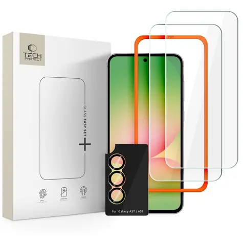 Tech-Protect Easy Set+ / Tvrzené sklo / Samsung Galaxy A37 5G / 3 ks / čiré