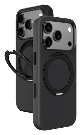 AmazingThing Cloudie černá / Kryt pro Apple iPhone 17 Pro Max / s integrovaným stojánkem