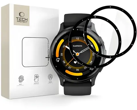 Tech-Protect Glass Flex+ pro Garmin Venu 3 černá / Ochranné sklo / Hybridní / 2 ks