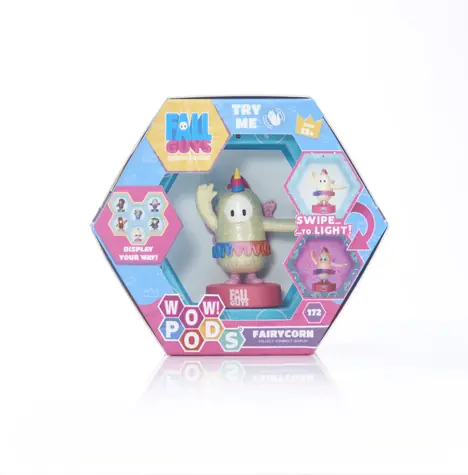 WOW STUFF POD Fall Guys Fairycorn / Sběratelský POD / LED osvětlení / Infra senzor / 3× AAA baterie v balení