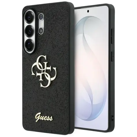 Guess Fixed Glitter 4G Metal Logo černá / Zadní kryt / Samsung Galaxy S26 Ultra
