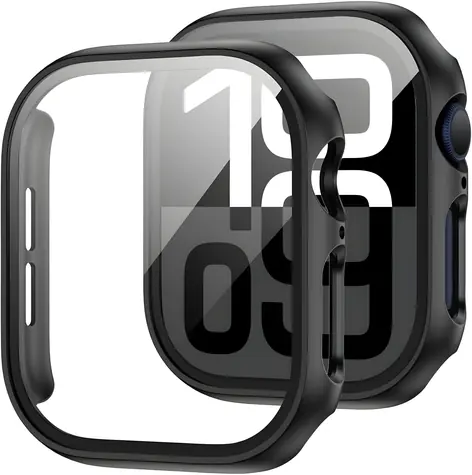 Tech-Protect Defense360 černá / Ochranné pouzdro s temperovaným sklem / Apple Watch 10 46 mm