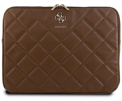 Guess Quilted 4G hnědá / Obal na notebook / 14