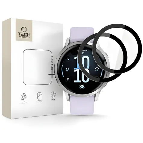 Tech-Protect Glass Flex+ Garmin Venu 4 41mm černá / Ochranné sklo / Hybridní / 2 ks