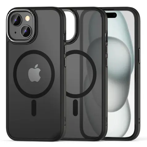 Tech-Protect MagMat 2 matná černá / Kryt pro Apple iPhone 15 / MagSafe