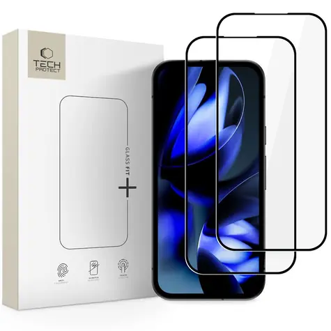 Tech-Protect Glass Fit+ černé / Ochranné tvrzené sklo / Google Pixel 9a / 2 ks