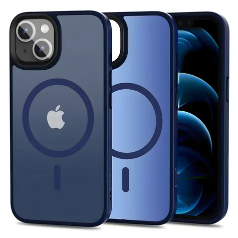 Tech-Protect MagMat matná tmavě modrá / Kryt / Apple iPhone 13 / MagSafe