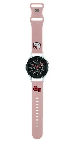 Hello Kitty Silicone Kitty Head růžová / Řemínek na hodinky / silikonový / univerzální 22 mm