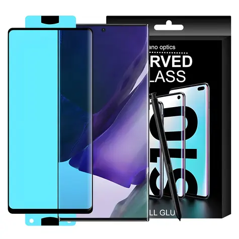 Hurtel 3D Edge Nano Flexi Glass černá / Hybridní sklo / Samsung Galaxy S21+ 5G / celoplošné s rámečkem