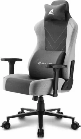 Sharkoon SKILLER SGS30 Fabric černá/šedá / Herní křeslo / 3D područky / nosnost 130 kg / sklopení opěradla 165°