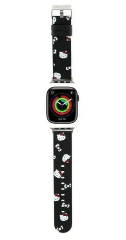 Hello Kitty Heads & Bows černá / Řemínek / Apple Watch 38/40/41mm