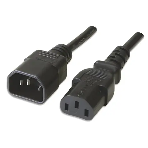 Manhattan napájecí kabel C13 - C14 černá / Napájecí kabel / 3 m / 250 V / 10 A