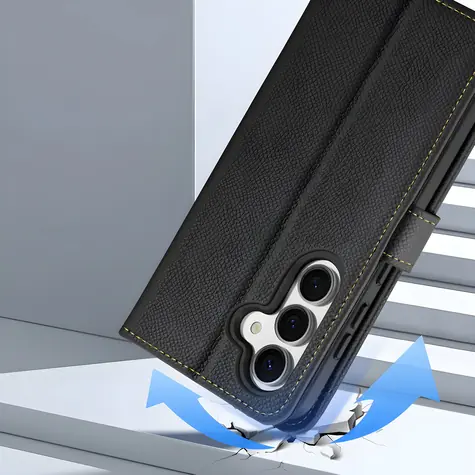 Dux Ducis Lawa černá / Pouzdro / Samsung Galaxy S25+ / kožené / odnímatelná magnetická peněženka