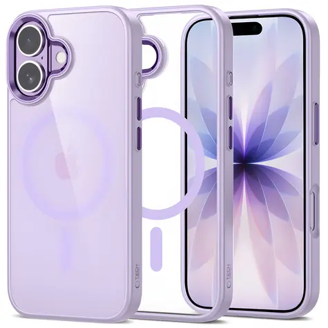 Tech-Protect MagMat průhledná fialová / Kryt pro Apple iPhone 17 / MagSafe