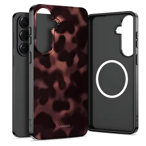 Tech-Protect Lamano černá/hnědá / Kryt / Samsung Galaxy A57 5G / MagSafe