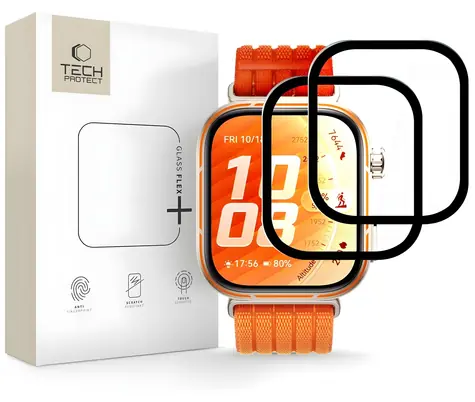 Tech-Protect Hybridní sklo pro Huawei Watch Fit 5 Pro černá / Ochranné sklo / 2 ks v balení